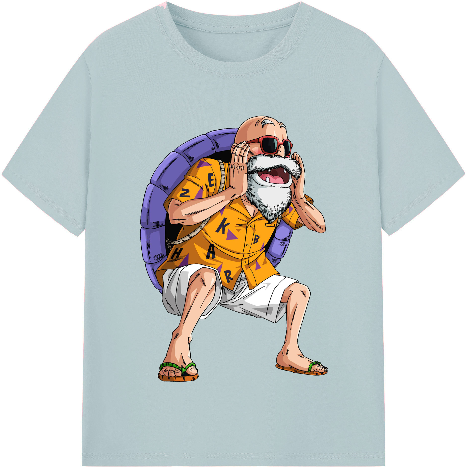 （画像用） ドラゴンボール 亀仙人（かめせんにん） DRAGON BALL Master Roshi Kame Sennin 綿100％半袖Tシャツ（フロントプリント）